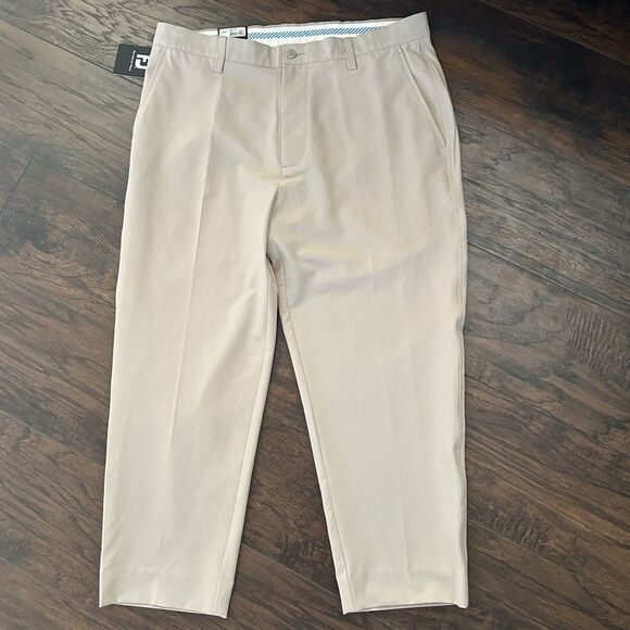 FJ FootJoy Perf Pant Chino Golf Khaki Brown Stretch 36x32 Performance NWT - Picture 1 of 8